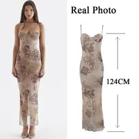 Summer Spaghetti Strap Leopard Printing Dress 3